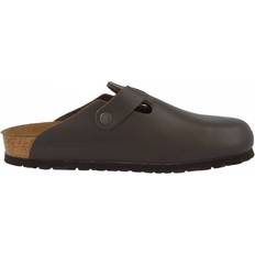 Birkenstock 41 - Dam Utetofflor Birkenstock Boston Natural Leather - Dark Brown