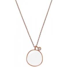 Skagen White Sea Necklace - Rose Gold/Transparent