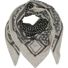 Lala Berlin Triangle Monogram Scarf M - Black on Flanella