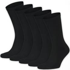Enfärgade - Herr Underkläder Frank Dandy Bamboo Solid Crew Socks 5-pack - Black