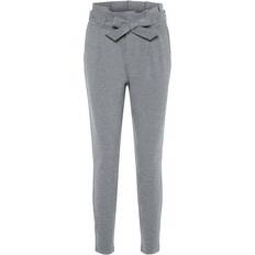 Vero Moda Nylon Byxor & Shorts Vero Moda Eva Loose Fit Trousers - Grey/Medium Grey Melange