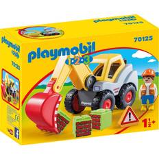 Playmobil Leksaksfordon Playmobil 1.2.3 Shovel Excavator 70125