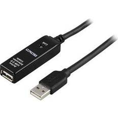 Hane - Hona - USB-kabel Kablar Deltaco Prime Active USB A - USB A M-F 2.0 5m
