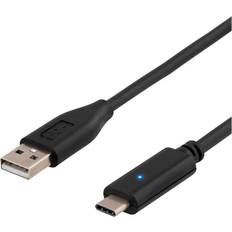 Deltaco USB A-USB C - USB-kabel Kablar Deltaco USB A - USB C 2.0 2m