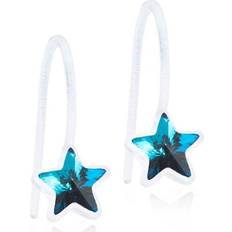 Blomdahl Star Pendant Fixed Earrings - White/Blue