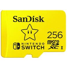 256 GB - V90 Minneskort & USB-minnen SanDisk Nintendo Switch microSDXC Class 10 UHS-I U3 V30 100/90MB/s 256GB