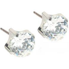 Blomdahl Skin Friendly Earrings 5mm - Silver/White