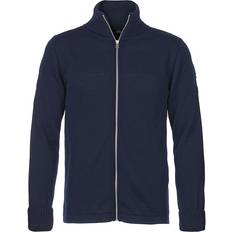 Mads Nørgaard Herr Koftor Mads Nørgaard Wool Klemens Zip Knit Cardigan - Navy