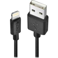 Lindy USB-kabel Kablar Lindy USB A - Lightning 1m