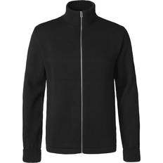 Mads Nørgaard Herr Koftor Mads Nørgaard Klemens Zip Knit - Black