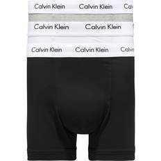 Calvin Klein Svarta Kalsonger Calvin Klein Cotton Stretch Trunks 3-pack - Black/White/Grey Heather