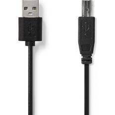 Hane - Hane - Nickel - USB A-USB B - USB-kabel Kablar Nedis USB A-USB B 2.0 1m