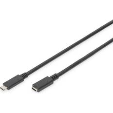 Digitus USB-kabel Kablar Digitus USB C-USB C 3.1 (Gen.2) M-F 0.7m