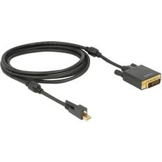 DisplayPort-kablar - Guld DeLock DVI-D Dual Link - DisplayPort Mini (screw) 2m