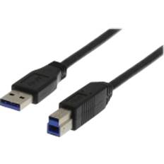3.0 - USB-kabel Kablar Deltaco USB A - USB B 3.0 2m