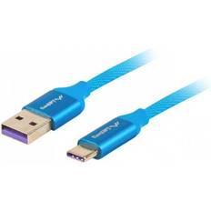 Blåa - USB A-USB C - USB-kabel Kablar Lanberg Premium USB A-USB C 2.0 0.5m