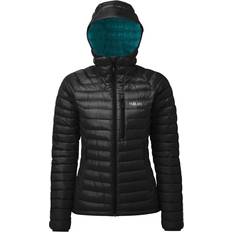 14 - Dam - S Jackor Rab Women's Microlight Alpine Jacket - Black/Seaglass