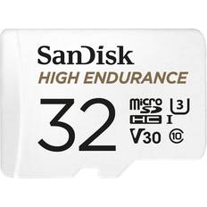 SanDisk 32 GB Minneskort SanDisk High Endurance microSDHC Class 10 UHS-I U3 V30 100/40MB/s 32GB +Adapter