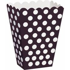 Unique Party Popcorn Box Black/White 8-pack