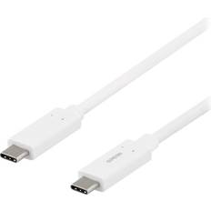 Deltaco Kvadratisk - USB C-USB C - USB-kabel Kablar Deltaco 3A 60W USB C-USB C 3.1 (Gen.2) 1m