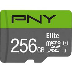PNY 256 GB Minneskort & USB-minnen PNY Elite microSDXC Class 10 UHS-I U1 A1 100MB/s 256GB +Adapter