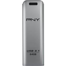 PNY 64 GB - Memory Stick PRO-HG Duo - USB Type-A USB-minnen PNY USB 3.1 Elite Steel 64GB
