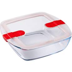 Säker för mikrovågsugn Matlådor Pyrex Cook & Heat Microwave Square Matlåda 2.2L