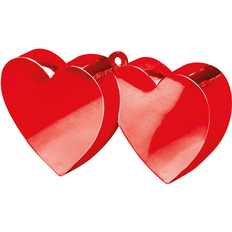 Röda Ballongtyngder Amscan Balloon Weight Double Heart Red