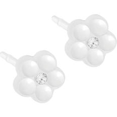 Pärlor Örhängen Blomdahl Daisy Earrings 6mm - White/Transparent/Pearls