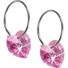 Rosa Örhängen Blomdahl Heart Earrings - Silver/Rose