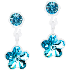 Blå Örhängen Blomdahl Flower Earrings - White/Blue