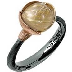 Ole Lynggaard Lotus Ring 1 - Silver/Gold/Rose Gold/Rutile Quartz