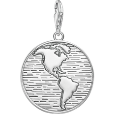 Thomas Sabo Charm Club Disc World Charm Pendant - Silver