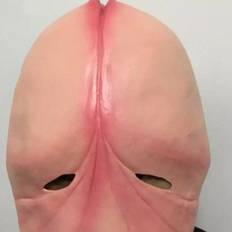 Beige Maskeradkläder Halloween Maskerad Rolig Mask Cosplay Latex Ollon Penis