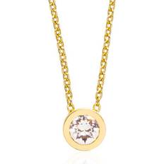 Blomdahl Grand Bezel Necklace - Gold/Transparent