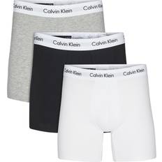 Calvin Klein Svarta Kalsonger Calvin Klein Cotton Stretch Boxers 3-pack - Black/White/Grey Heather