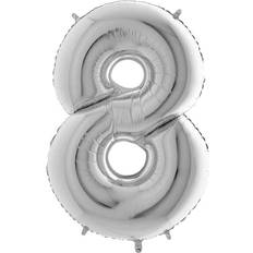 Grabo Foil Ballon Number 8 Mini Silver