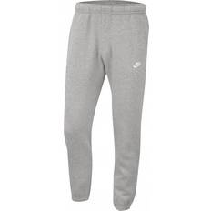 Nike Byxor Nike Sportswear Club Fleece Men's Pants - Dark Grey Heather/Matte Silver/White