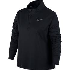 Nike Dam - Elastan/Lycra/Spandex - Svarta T-shirts Nike 1/2-Zip Running Top Women - Black