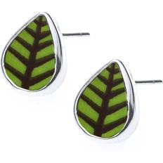 Sägen Berså Earrings - Silver/Green/Black