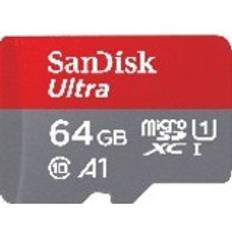 64 GB - U1 - microSDHC Minneskort & USB-minnen SanDisk Ultra MicroSDHC Class 10 UHS-l A1 100MB/s 64GB