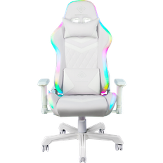 Justerbar sitthöjd - Vita Gamingstolar Deltaco RGB Gaming Chair - White