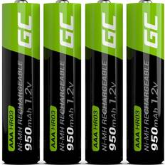 Batterier - Kamerabatterier - NiMH Batterier & Laddbart Green Cell HR03 4xAAA 950mah