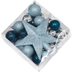 Nordic Winter With Star Blue/Silver Julgranspynt 50st