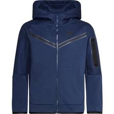 M - Vindjackor Barnkläder Nike Boy's Sportswear Tech Fleece Full Zip Hoodie - Midnight Navy/Black (CU9223-410)