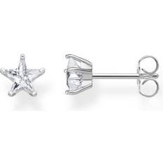 Thomas Sabo Stars Small Ear Studs - Silver/White