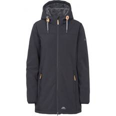 Trespass Dam - Softshelljacka Jackor Trespass Kristen Women's Long Hooded Softshell Jacket - Black