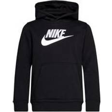 Nike Big Kid's Club Fleece Pullover Hoodie- Black/Light Smoke Grey (CJ7861-011)