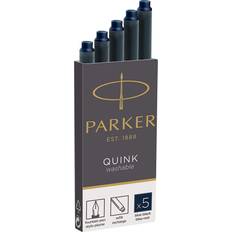 Parker Standard Washable Blue/Black Ink Cartridges 5-pack