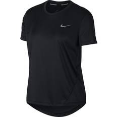 Nike Dam - Elastan/Lycra/Spandex - Svarta T-shirts Nike Miler Short-Sleeve Running Top Women - Black